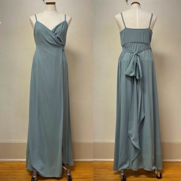 Show Me Your MuMu Light Blue Long Dress Sz Medium - Picture 1 of 7